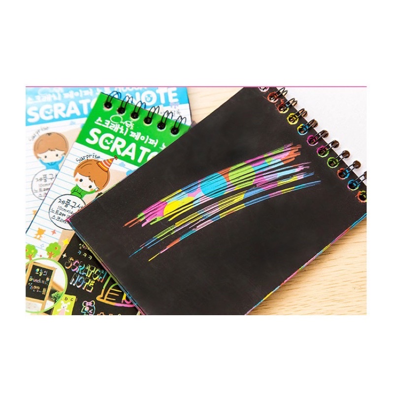 Sổ tay ma thuật Scratch Note sáng tạo nhiều sắc màu 14x10cm - Minh An Saigon