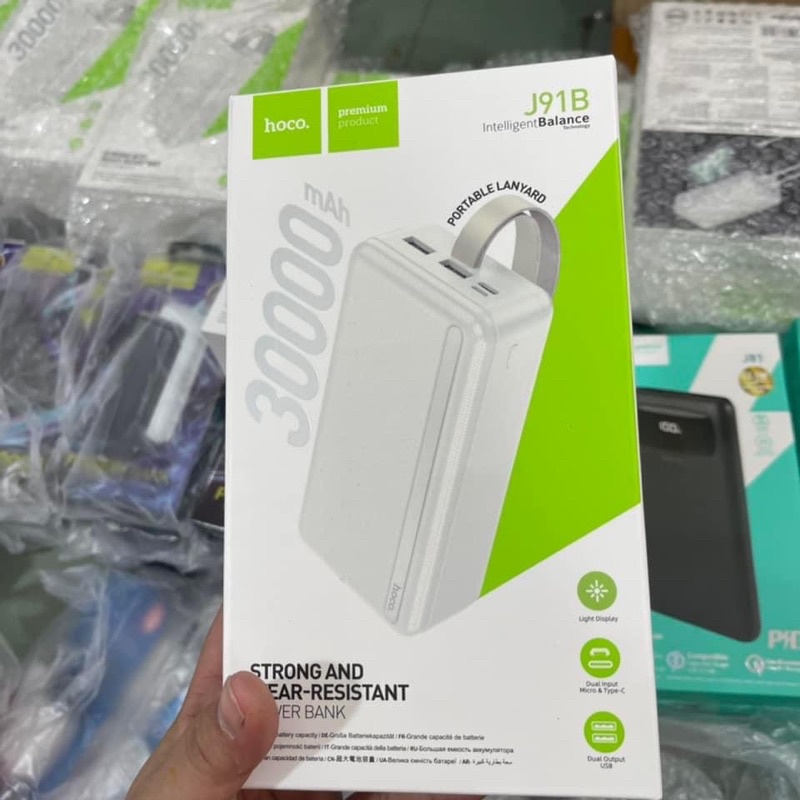 PIN SẠC DỰ PHÒNG dung lượng 30.000mah CHÍNH HÃNG #HOCO_J91B