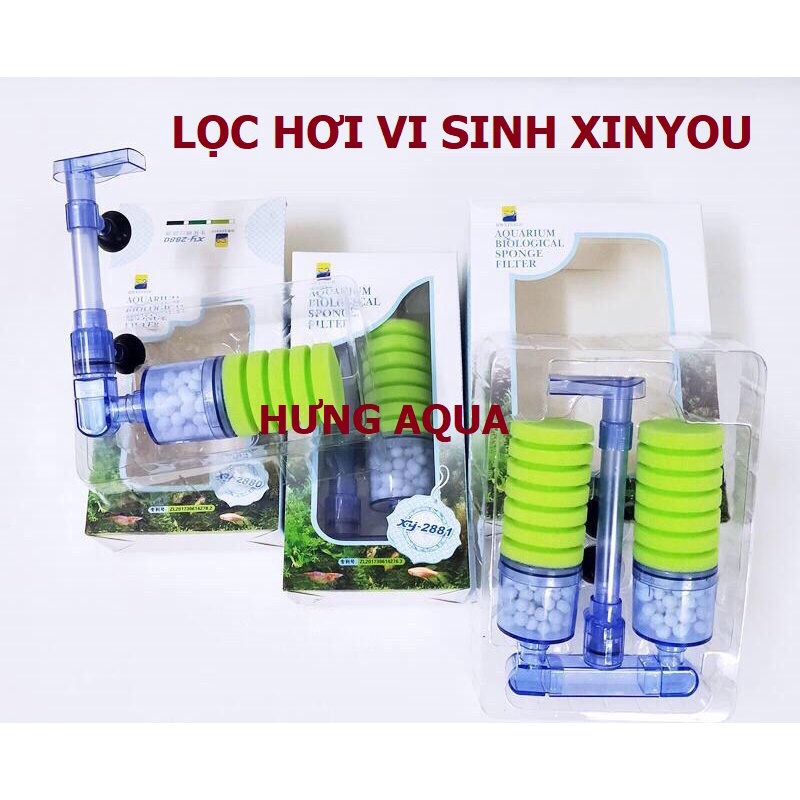 LỌC BIO, Lọc VI SINH, lọc bio mini XY-2880 XY-2881 cho bể cá, hồ thủy sinh kèm vật liệu lọc