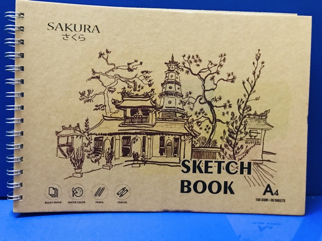 SỔ VẼ SKETCH BOOK SAKURA 30 TỜ(A5/A4/A3)