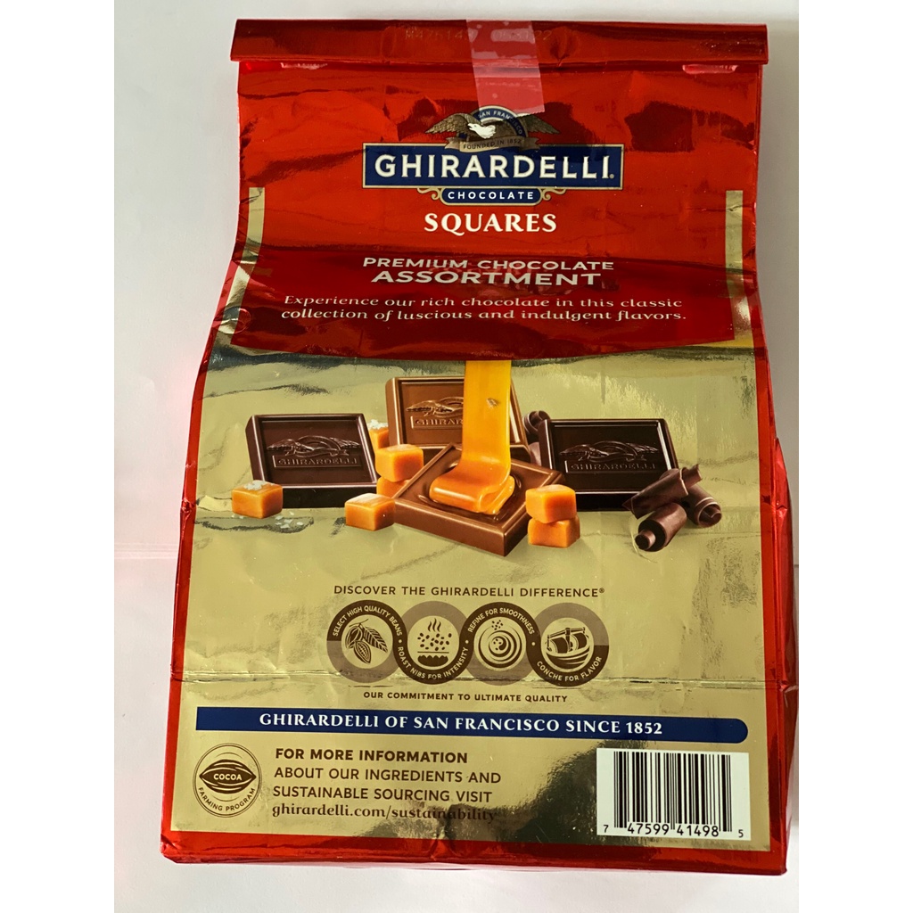 ￼Sô cô la  Ghirardelli Chocolate Squares Premium Chocolate Assortment 674.9g - Mỹ