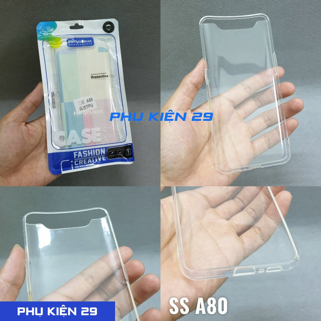 [SAMSUNG A80/A90 5G] Ốp lưng silicon dẻo đen/ trong nhám cáo cấp Henyou