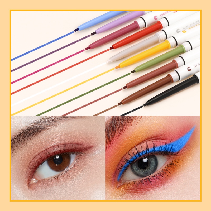 [Hàng mới về] Bút kẻ mắt DEROL dạng gel xoay 1.5mm lâu trôi không nhòe với 10 màu lựa chọn