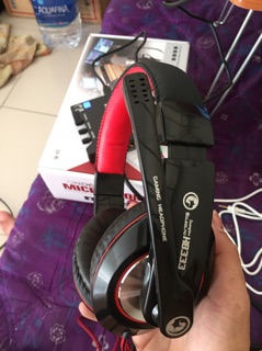 HEADPHONE MARVO (H8333)( ĐEN ĐỎ)
