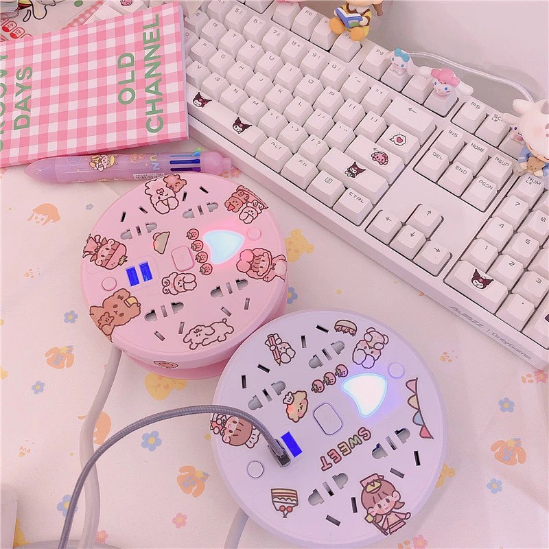 Mua 1 Tặng 1 Sticker - Ổ Cắm Điện Đa Năng Có USB Dây Dài 1m8 - Nhiều Ổ Tiện Dụng - An Toàn Tuyệt Đối Chống Quá Tải