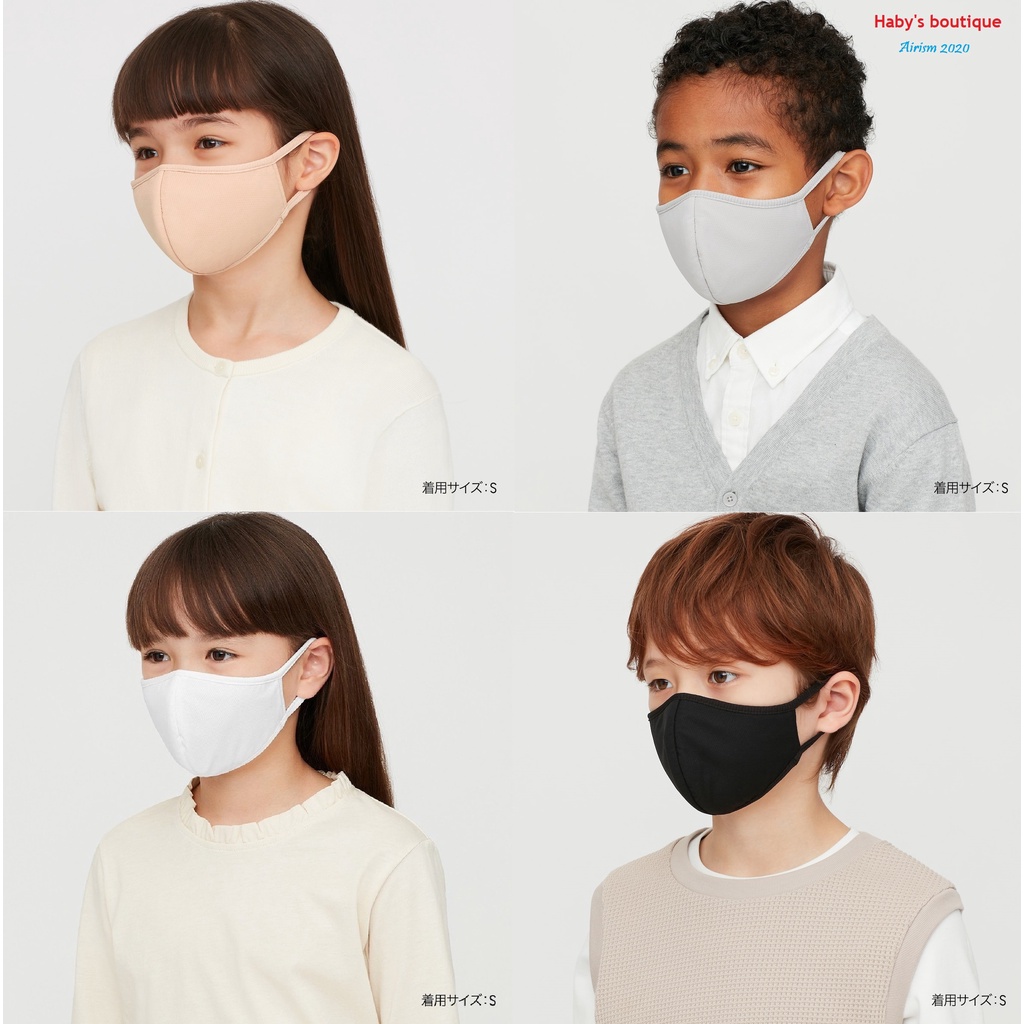 UNIQLOJAPAN_Khẩu trang vải (3 lớp) công nghệ Airism (Nam/ Nữ/ Trẻ em) - AIRism Mask ❄️