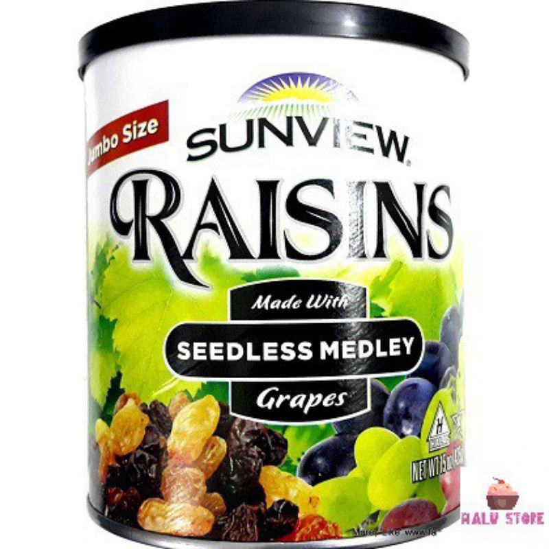 NHO KHÔ MỸ SUNVIEW RAISINS 425G
