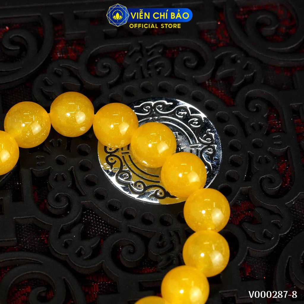 Vòng tay phong thủy đá Topaz - 10MM thời trang phụ kiện trang sức Viễn Chí Bảo V000287-10
