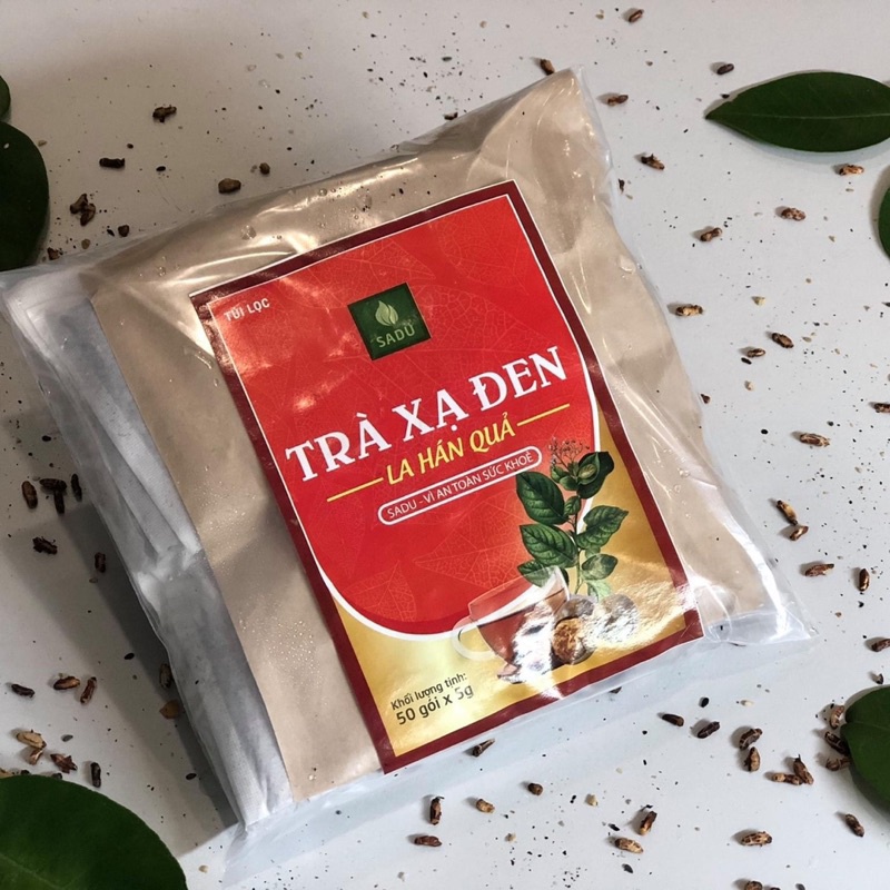 Combo 2 bịch trà túi lọc xạ đen la hán quả sadu mát gan-giải độc gan-thanh lọc cơ thể