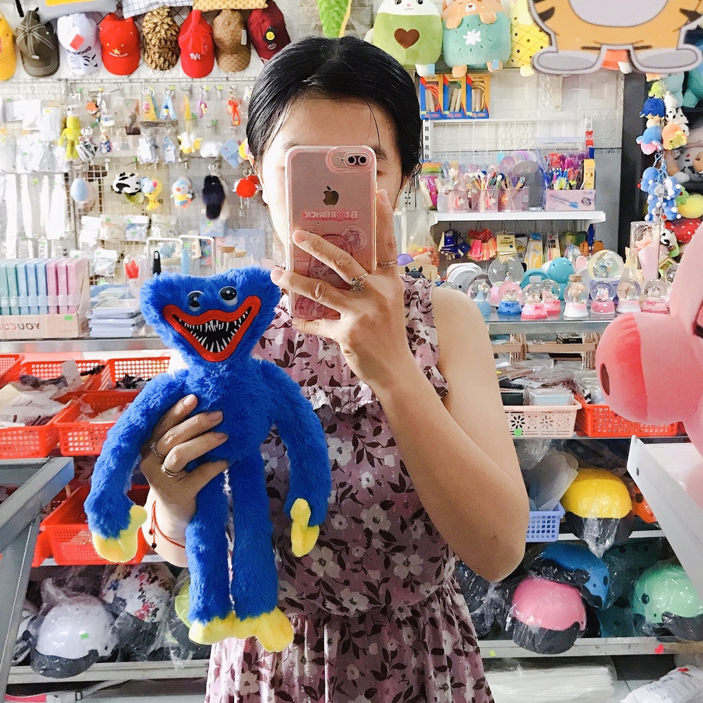Gấu Bông Huggy Wuggy Lông Xù Trong Game Poppy Playtime 40cm - Ảnh Thật Shop Chụp