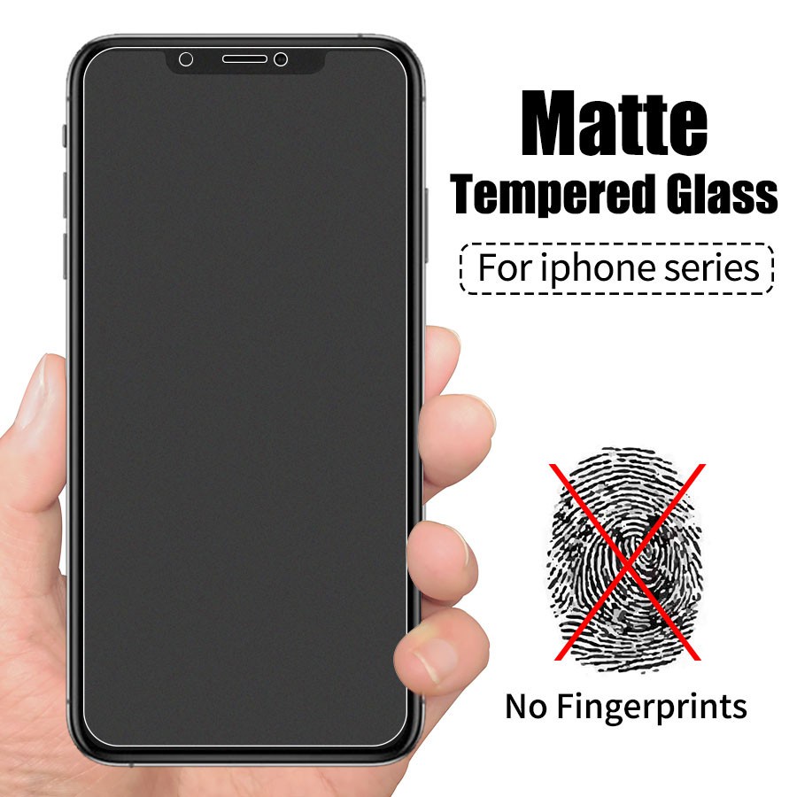 Kính cường lực chống vân tay iphone 14 pro max 6 6s Plus 7 8 Plus X Xs Xsmax 11 Promax 12 Promax 13 pro Full Màn AG