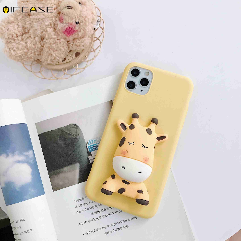Ốp điện thoại TPU mềm hình đồng vật 3D dễ thương cho Samsung Galaxy S10 Lite 2020 S8 Plus S8+ S7 S6 Edge