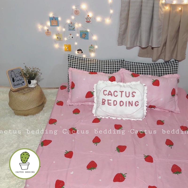 Bộ ga gối Cotton Poly 3 món hàng dày dặn mầu sắc như hình( được chọn mẫu)