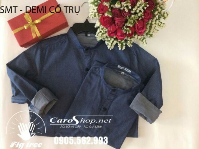 SM demin cổ trụ thời trang