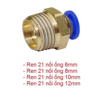 Đầu nối ren ngoài ra ống hơi 8mm