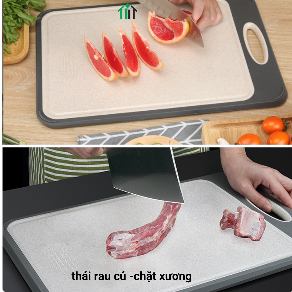 Thớt inox 304 cao cấp lúa mạch kháng khuẩn-chặt gà-nhào bột làm bánh- dễ vệ sinh chống nấm mốc- an toàn cho sức khỏe