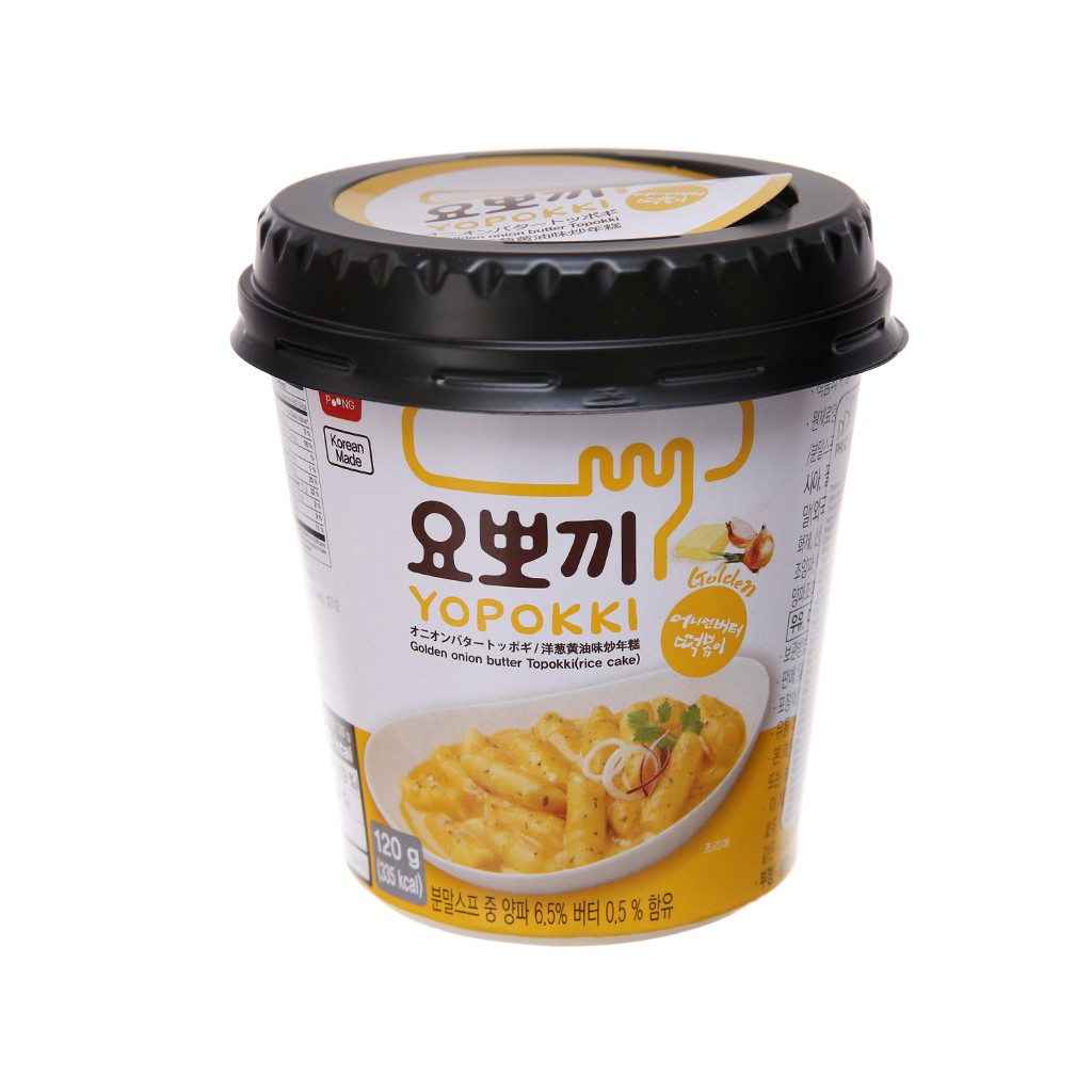 Bánh gạo tokbokki ăn liền Yopokki sốt bơ hành ly 120g