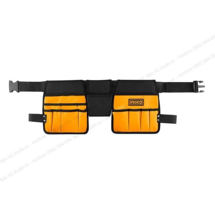 Túi dụng cụ đeo hông Ingco HTBP02031 túi đựng đồ nghề đa năng đeo lưng cơ khí, điện lạnh, công trình, vải polyester