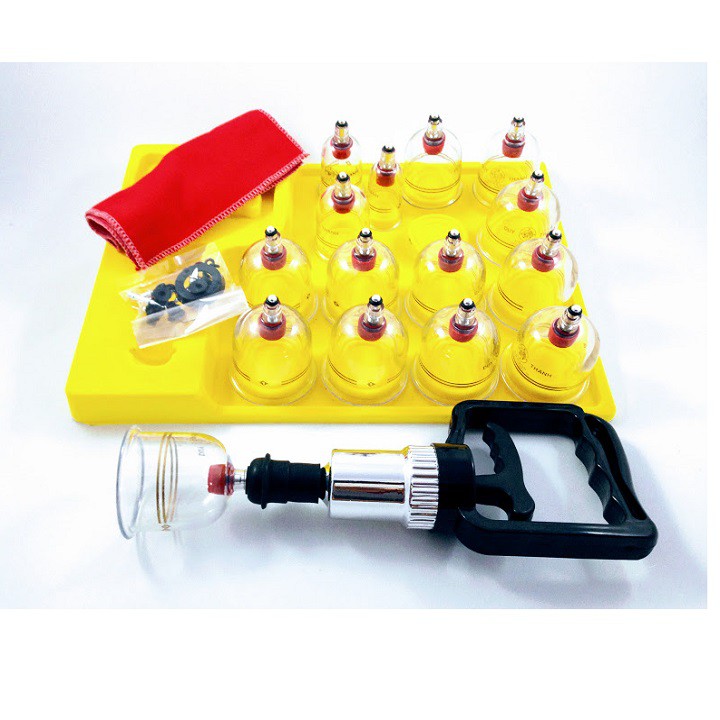 Bộ Giác Hơi Không Dùng Lửa Duy thành loại C - 15 Ly Hộp Giấy Tặng kèm dây tự giác