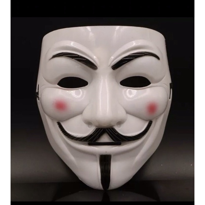 Mặt nạ Hacker Anonymous màu trắng cao cấp