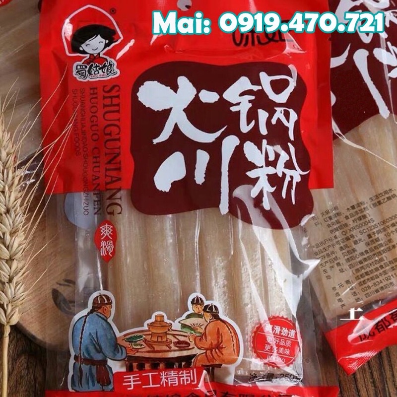 miến dẹt trùng khánh sẵn hàng/miến dẹt nhúng lẩu dai dai siêu ngon