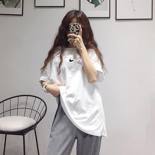 Áo thun tay lỡ in decal logo basic giá rẻ unisex