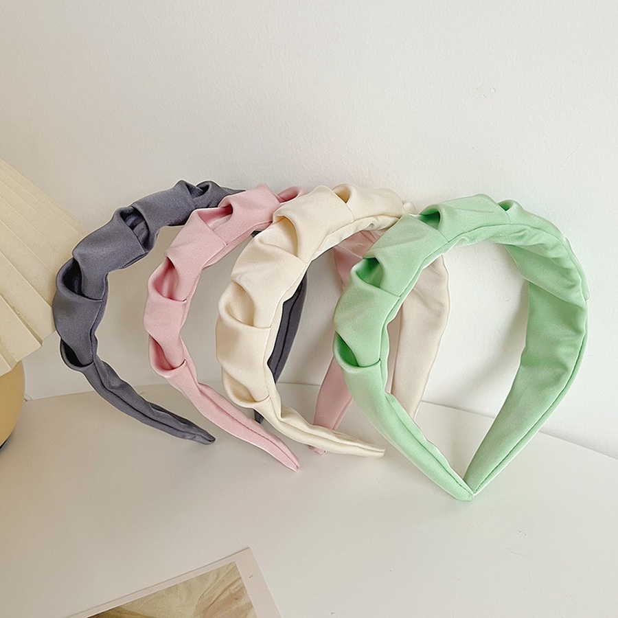 Băng Đô Cài Tóc Bản Rộng Màu Sắc Trơn Phong Cách Hàn Quốc Cổ Điển Thời Trang Cho Nữ