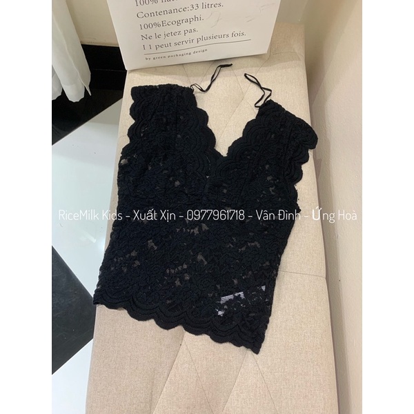 Áo ren Zara cổ V xuất dư xịn
