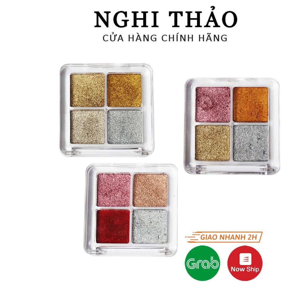 [Mã 1511FMCGSALE giảm 8% đơn 500K] Bột tráng gương nén 4 màu trang trí móng