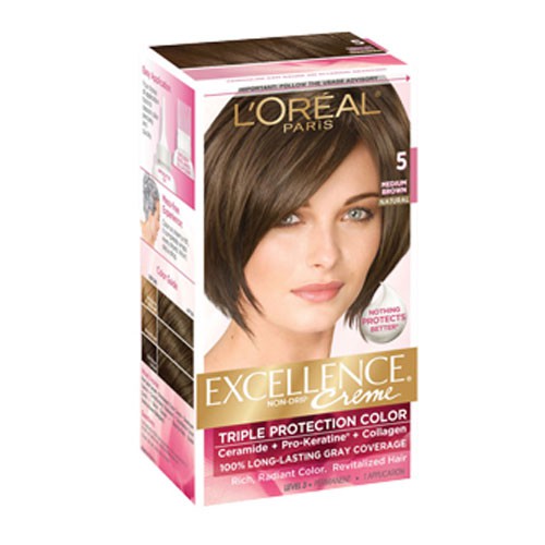 Nhuộm tóc L'Oréal Excellence Creme, 5 Medium Brown