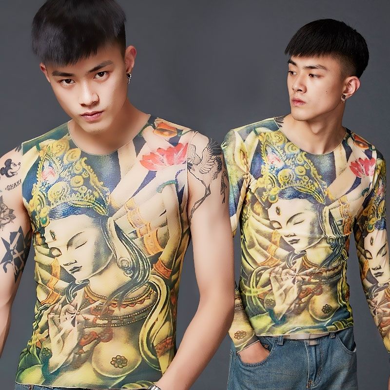 Áo Thun Cặp Không Tay In Hình Xăm Rồng 3D guan Gong Tan 0726