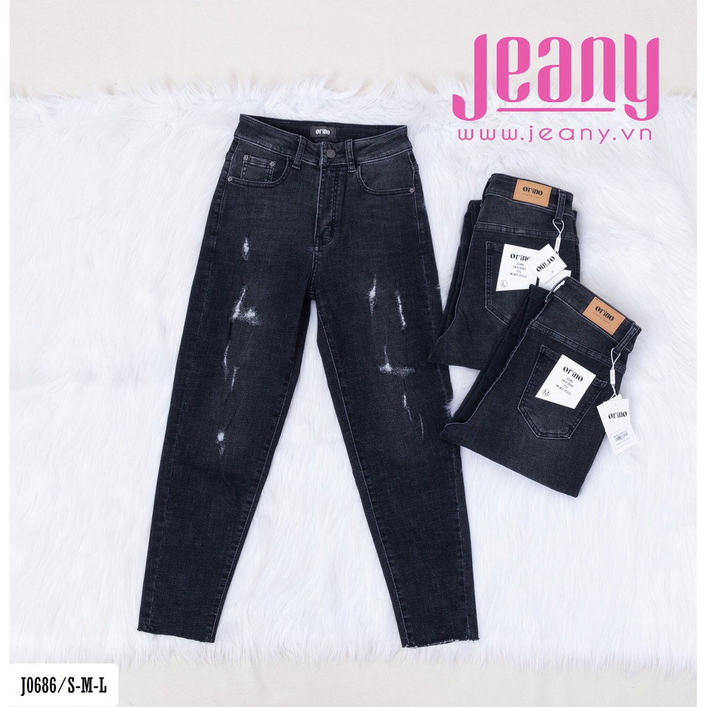 Quần Jean Baggy Nữ Màu Xám Đen Wat Nhẹ J0686 - Jeany