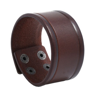 Jessingshow vintage da vòng tay rộng vòng tay vòng tay vòng tay đơn giản có thể điều chỉnh nút chụp dây đeo tay phong cách punk nam nữ trang sức