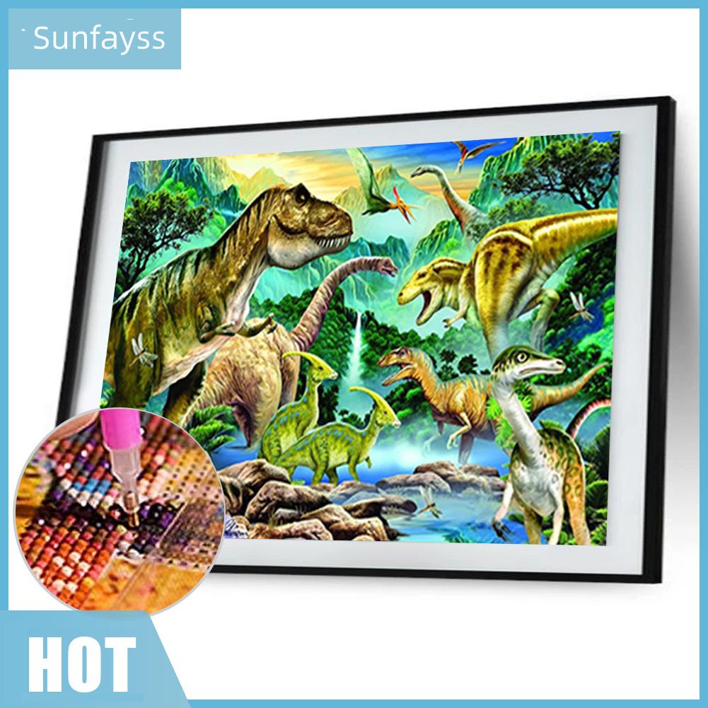 Tranh đính đá kim cương toàn bộ 5D DIY hình khủng long