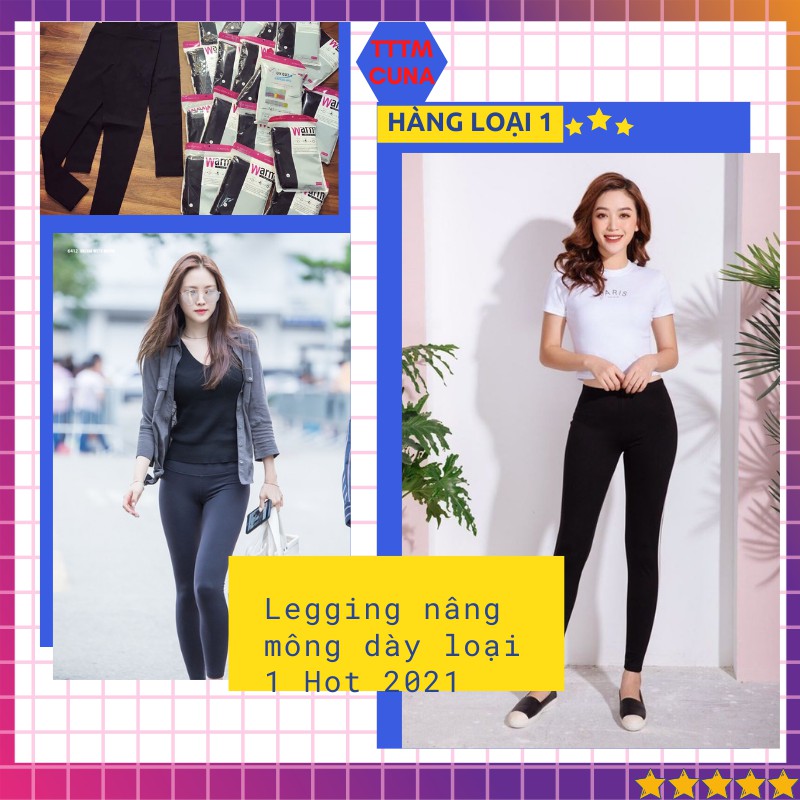 Quần Legging Nâng Mông Nữ Dài Lửng Đen Cạp Cao Gen Bụng Cao Cấp Bó Sát Tập Thể Thao Gym Công Sở Hàn Quốc Asos Warm