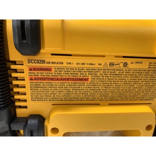 THÂN MÁY BƠM LỐP DEWALT DCC020i