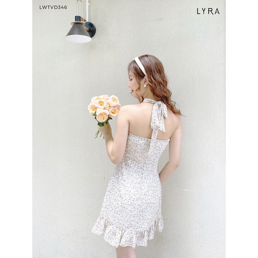 Váy hoa nhí nữ thiết kế by LYRA,chất liệu voan cổ cách điệu dáng ôm phối đuôi cá ngọt ngào nữ tính-LWTVD346