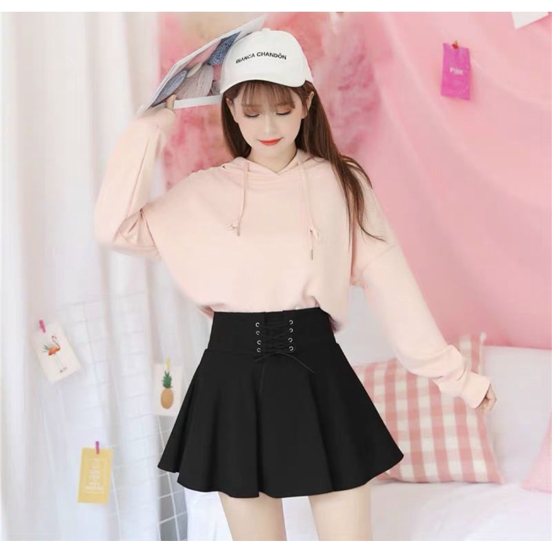 CHÂN VÁY NGẮN MINI XOÈ ĐAN DÂY CÓ LÓT TRONG ĐEPH #UT03340