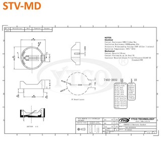 [New] Đế pin cúc CR2032 chân cắm 180° [STV]