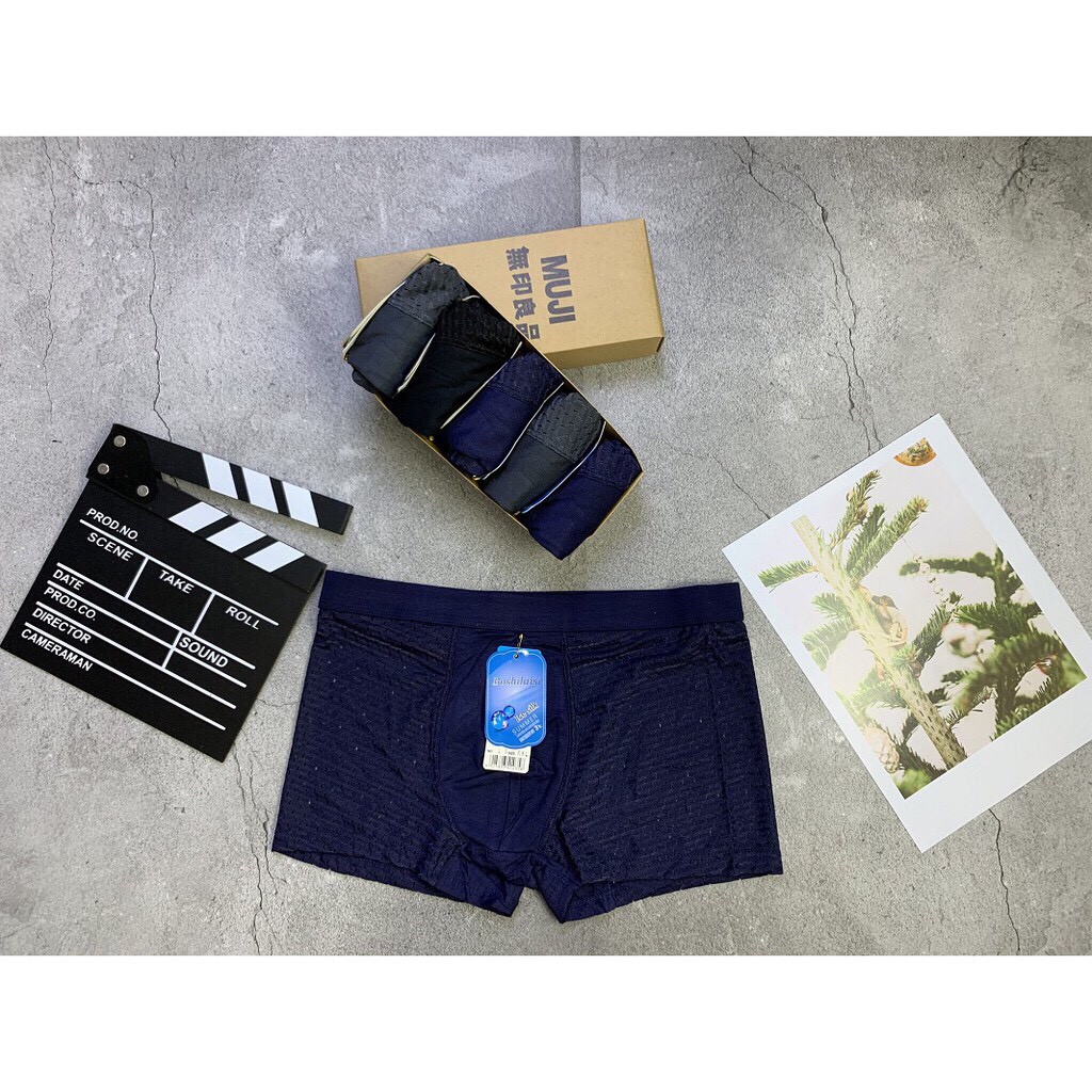 Hộp 4 chiếc quần sịp đùi thông hơi 118 vải cotton