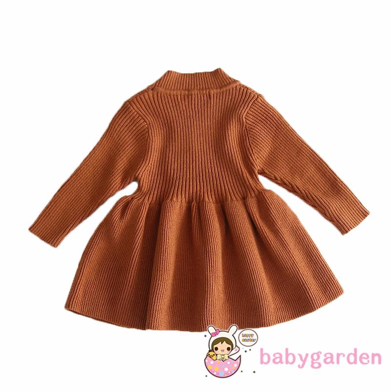 Đầm len tay dài xinh xắn cho bé