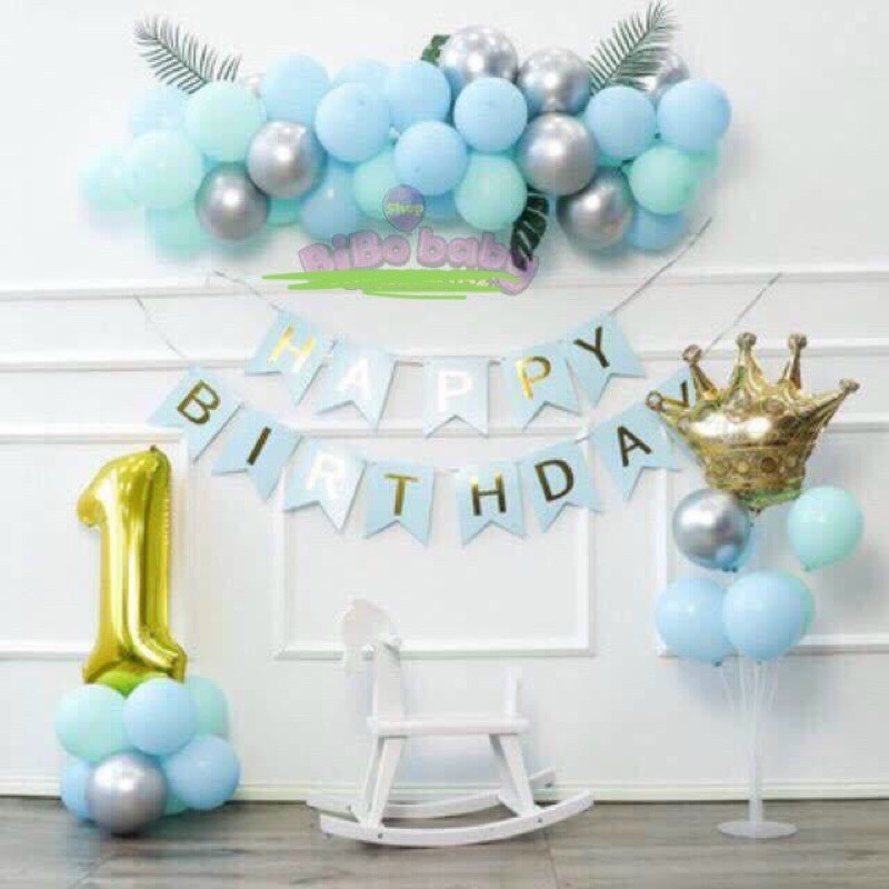 set bóng trang trí sinh nhật cho bé 1 tuổi