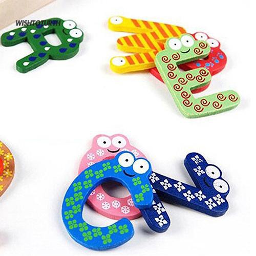 Set 26 chữ cái từ A-Z họa tiết chữ có mắt dễ thương độc đáo 5.8cm x 4cm x 0.5cm