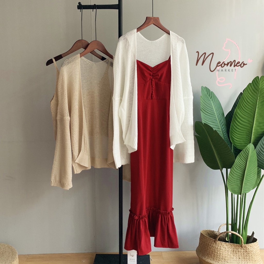 Áo Khoác Cardigan Nữ Lưới - Áo Khoác Mỏng Len Dệt Kim Lên Form Nhẹ Nhàng Mix Đồ Thoải Mái