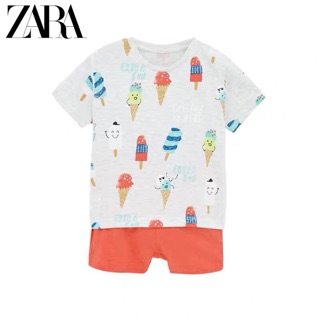 Set zara bé trai hình Kem