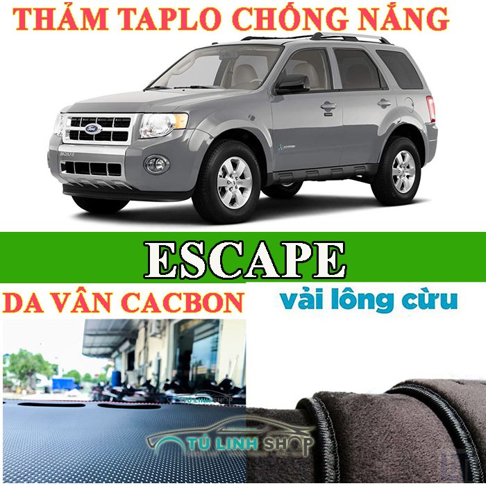 Thảm taplo ESCAPE bằng lông Cừu 3 lớp hoặc Da Cacbon