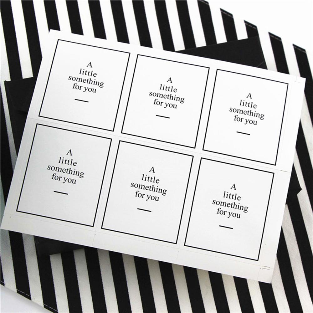 Bộ 60 Miếng Dán Trang Trí Hộp Bánh Hình Chữ Nhật Xinh Xắn