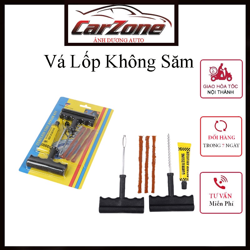 Bộ Dụng Cụ Vá Lốp Xe Không Xăm – Bộ Vá Lốp Ô Tô Dự Phòng Tiện Dụng