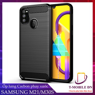 Ốp lưng Samsung M11 M20 M21 M30 M30s M31, Ốp Cacbon phay xước chống sốc chống vân tay cho Samsung M20 M21 M30 M30s M31
