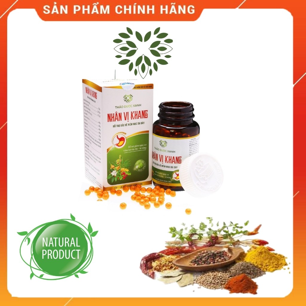 Dạ dày Nhân Vị Khang Hỗ trợ điều trị các triệu chứng viêm loét Dạ dày, tá tràng, Hp, đau tức thượng vị-THẢO DƯỢC XANH